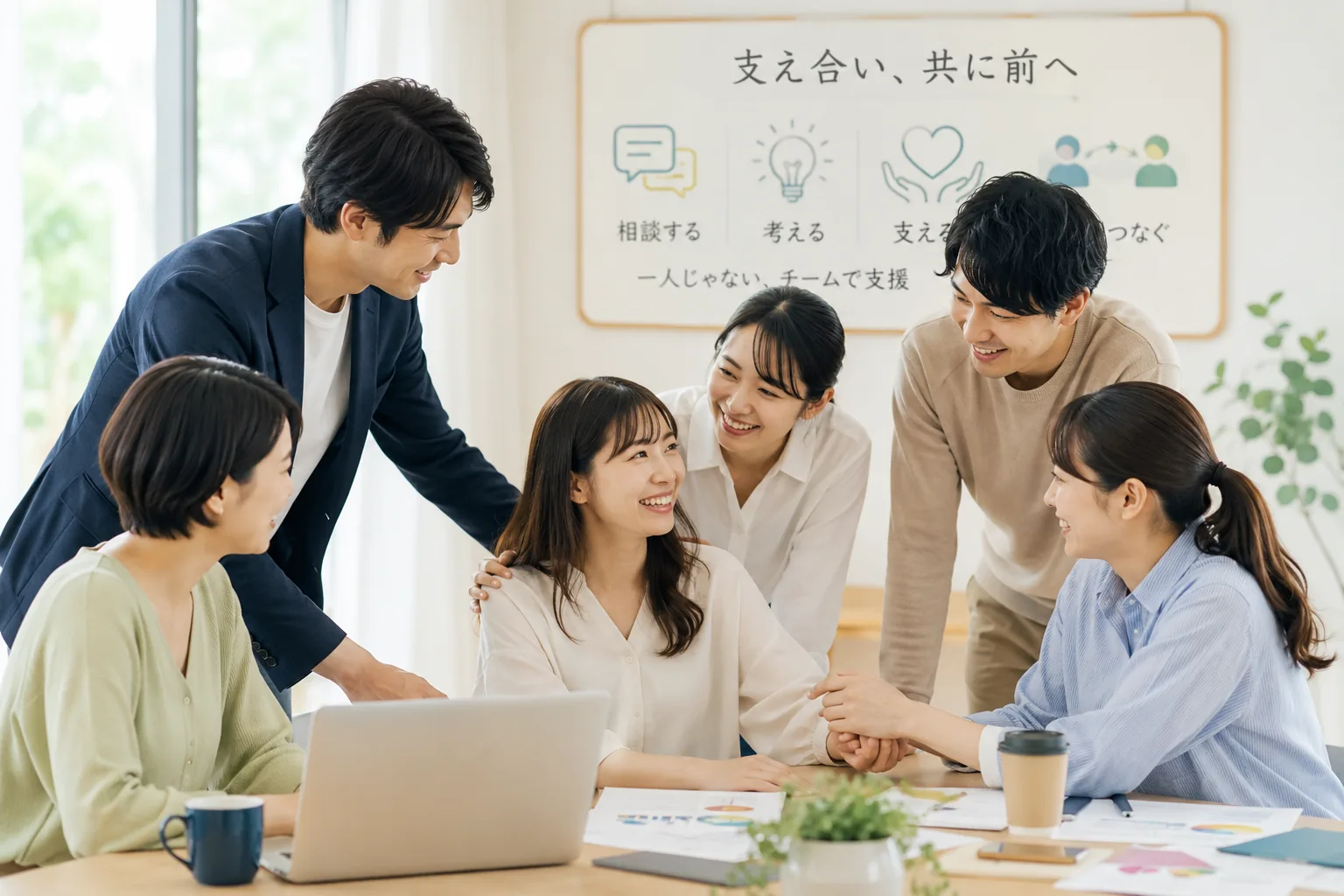 チームで支援に向き合うイメージ